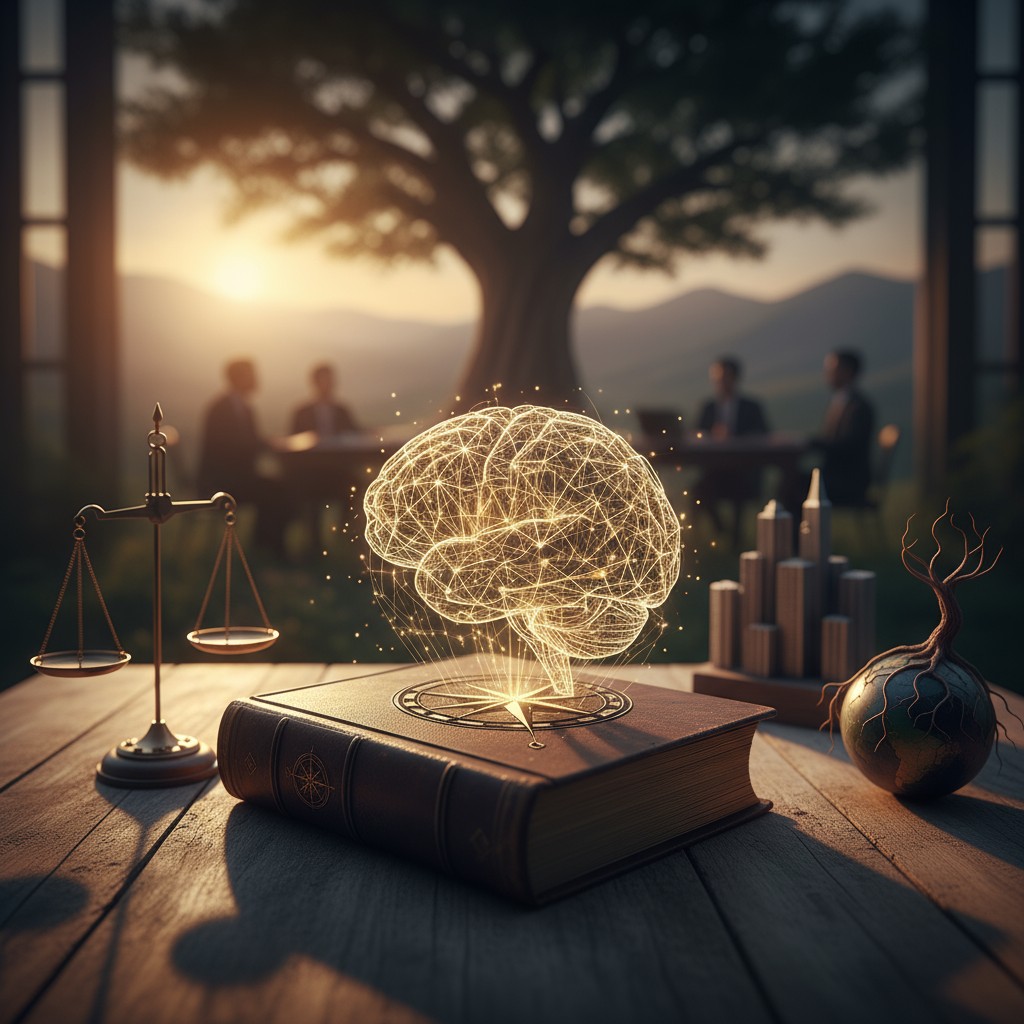 Uma imagem representando uma mente brilhante, inspirada, planejada e criativa.